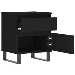 Table de chevet Noir 40x35x50 cm Bois d’ingénierie 