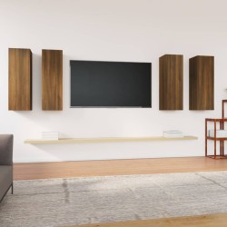 Meubles TV 4 pcs Chêne marron 30,5x30x90 cm Bois d'ingénierie 
