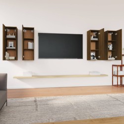 Meubles TV 4 pcs Chêne marron 30,5x30x90 cm Bois d'ingénierie 