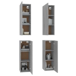 Meubles TV 4 pcs Sonoma gris 30,5x30x90 cm Bois d'ingénierie 