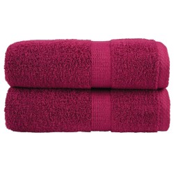 Serviettes d'invité de qualité supérieure SOLUND 2 pcs bordeaux 