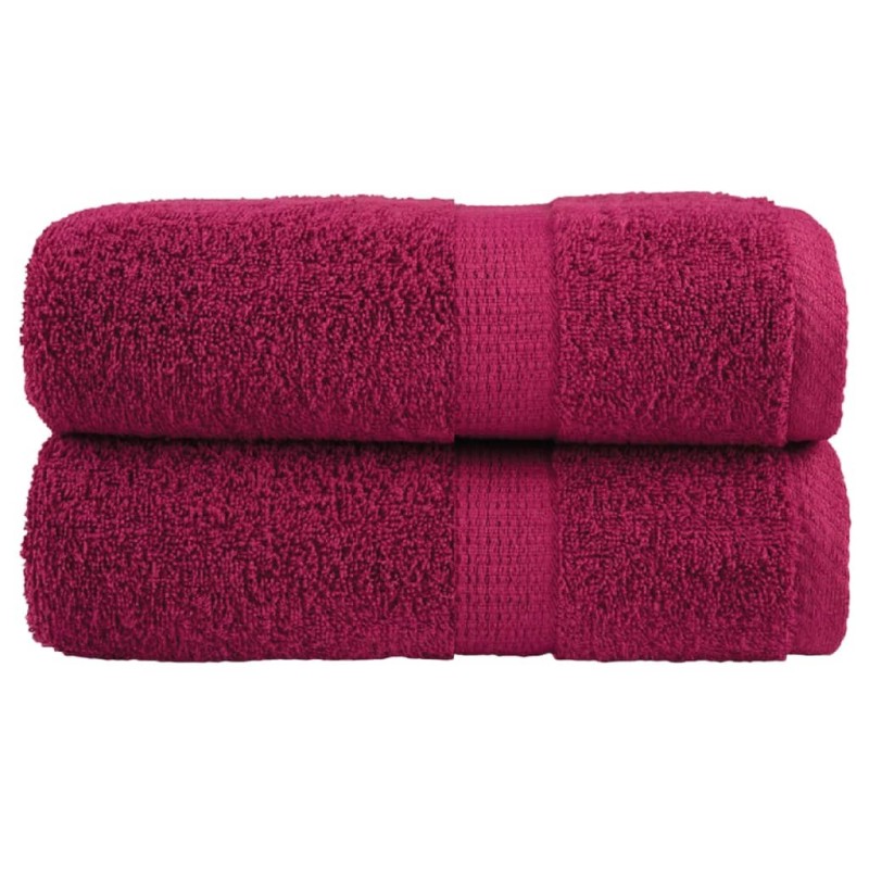 Serviettes d'invité de qualité supérieure SOLUND 2 pcs bordeaux 