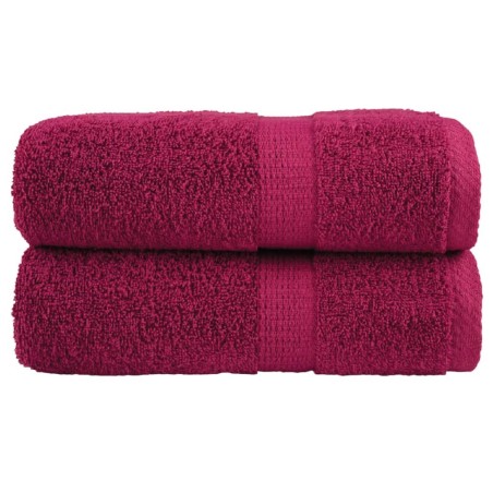 Serviettes d'invité de qualité supérieure SOLUND 2 pcs bordeaux 