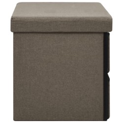 Banc de rangement pliable Marron 76x38x38 cm Faux lin 
