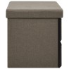 Banc de rangement pliable Marron 76x38x38 cm Faux lin 