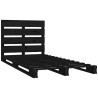 Cadre de lit sans matelas noir 75x190 cm bois de pin massif 