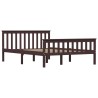 Cadre de lit sans matelas marron foncé pin massif 140x200 cm 