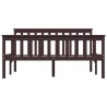 Cadre de lit sans matelas marron foncé pin massif 140x200 cm 