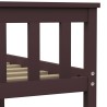 Cadre de lit sans matelas marron foncé pin massif 140x200 cm 