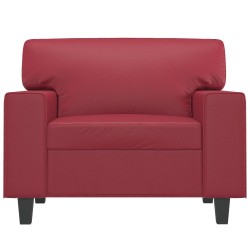 Fauteuil Rouge bordeaux 60 cm Similicuir 