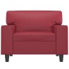 Fauteuil Rouge bordeaux 60 cm Similicuir 