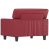 Fauteuil Rouge bordeaux 60 cm Similicuir 