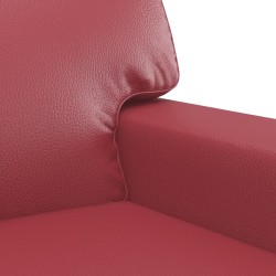 Fauteuil Rouge bordeaux 60 cm Similicuir 