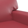 Fauteuil Rouge bordeaux 60 cm Similicuir 