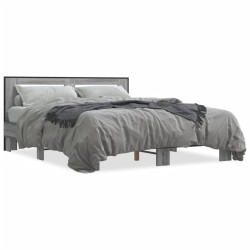 Cadre de lit sans matelas sonoma gris 150x200 cm 