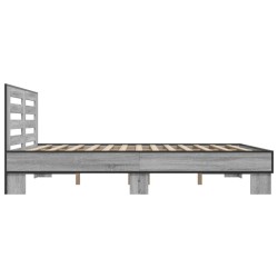 Cadre de lit sans matelas sonoma gris 150x200 cm 