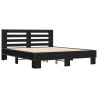 Cadre de lit sans matelas noir 150x200 cm 