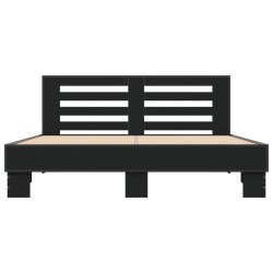 Cadre de lit sans matelas noir 150x200 cm 