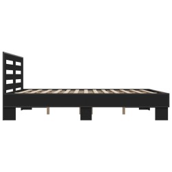 Cadre de lit sans matelas noir 150x200 cm 