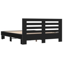 Cadre de lit sans matelas noir 150x200 cm 