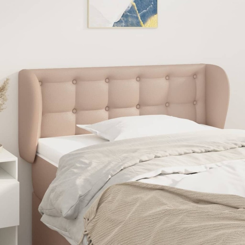 Tête de lit avec oreilles Cappuccino 93x23x78/88 cm Similicuir 
