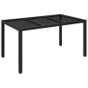 Ensemble à manger de jardin coussins 5pcs Noir Résine tressée 