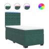 Sommier à lattes de lit et matelas Vert foncé 80x200 cm Velours 