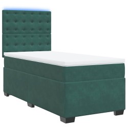 Sommier à lattes de lit et matelas Vert foncé 80x200 cm Velours 