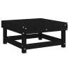 Salon de jardin 6 pcs Noir Bois de pin massif 