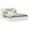 Cadre de lit sans matelas blanc 180x200 cm bois massif de pin 