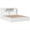 Cadre de lit sans matelas blanc 180x200 cm bois massif de pin 