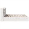 Cadre de lit sans matelas blanc 180x200 cm bois massif de pin 