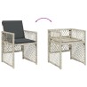Ensemble à manger de jardin et coussins 7 pcs gris clair rotin 