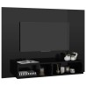 Meuble TV mural Noir brillant 120x23,5x90 cm Bois d’ingénierie 
