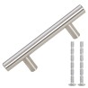 Poignées d'armoire 10 pcs argenté 64 mm acier inoxydable 
