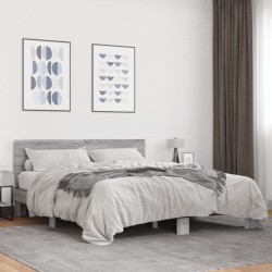 Cadre de lit sans matelas sonoma gris 160x200 cm 