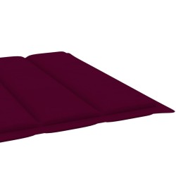 Chaise longue de jardin avec table et coussin Pin imprégné 