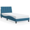 Cadre de lit avec LED sans matelas bleu 80x200 cm velours 