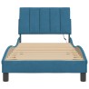 Cadre de lit avec LED sans matelas bleu 80x200 cm velours 