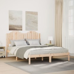 Cadre de lit extra long sans matelas 140x220 cm bois massif 