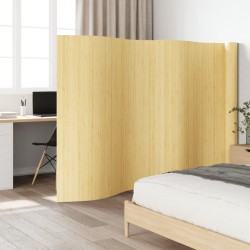 Cloison de séparation naturel clair 165x800 cm bambou 
