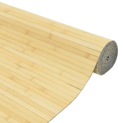 Cloison de séparation naturel clair 165x800 cm bambou 