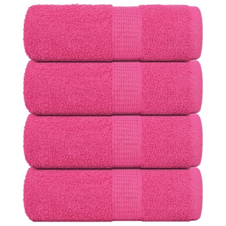Serviettes d'invité 4 pcs rose 30x50 cm 360 g/m² 100% coton 