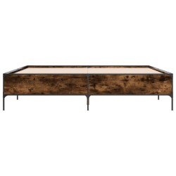 Cadre de lit sans matelas chêne fumé 180x200 cm 