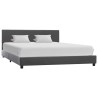 Cadre de lit sans matelas gris similicuir 120x200 cm 