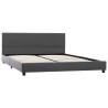 Cadre de lit sans matelas gris similicuir 120x200 cm 