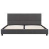 Cadre de lit sans matelas gris similicuir 120x200 cm 
