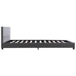 Cadre de lit sans matelas gris similicuir 120x200 cm 