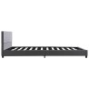 Cadre de lit sans matelas gris similicuir 120x200 cm 