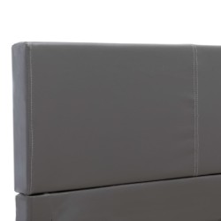 Cadre de lit sans matelas gris similicuir 120x200 cm 